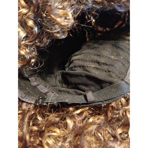 My Style HUA Human Hair Wig Women Brown Frosted Short Curly Premium Glueless NWT - Picture 9 of 9